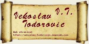Vekoslav Todorović vizit kartica